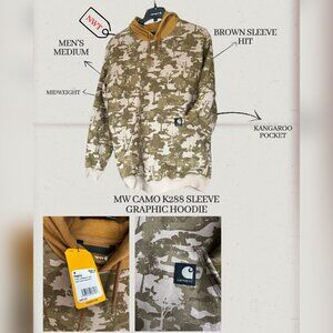 Carhartt Men's Loose Fit Midweight Camo Logo Graphic Sweatshirt (K288) NWT